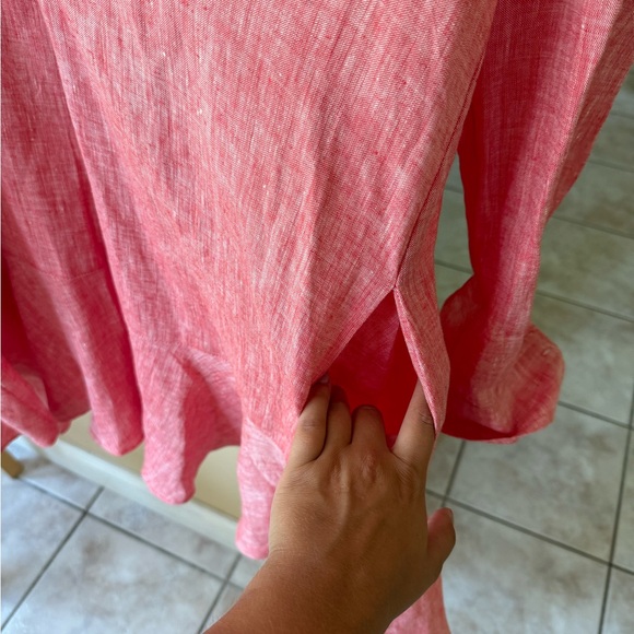 MAGASCHONI | 100% Pink Linen Summer Dress - Picture 5 of 7